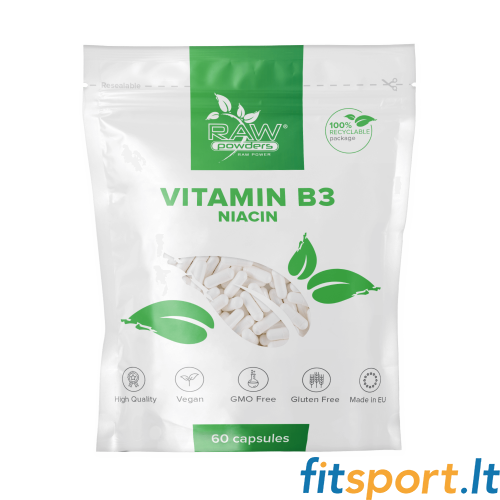 Rohpulver Niacin (Vitamin B3) 60 Kapseln. 